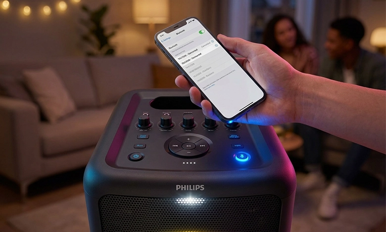 Philips Bluetooth Party Speaker Mic and guitar inputs 80W - TAX3206